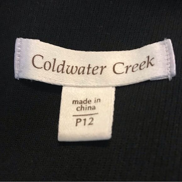Coldwater Creek Blazer Women’s Petite Size 12P Black Long Sleeve Button Pockets - Picture 6 of 6